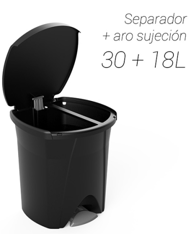 CUBO PEDAL NATURE NEGRO 30 L+18 L