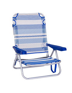 SILLA PLAYA ALUM BAJA 5P 100X40X120