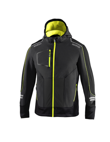 CAZADORA SOFTSHELL GRIS/AMA FLUOR XXL