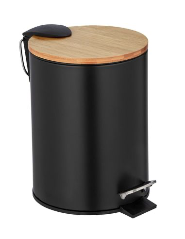 CUBO BAÑO PEDAL NEGRO-BAMBU TORTONA 3 L