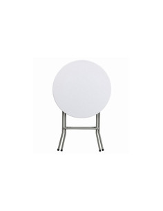 MESA PLEGABLE ALTA REDONDA BLANCA 80X110CM 2