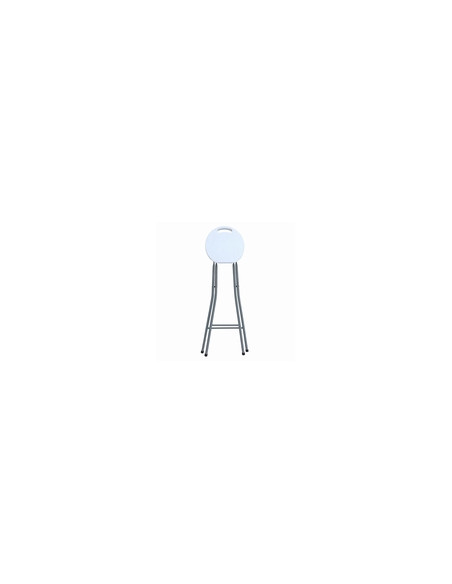 PACK 2 TABURETES REDONDOS PLEGABLES BLANCOS 32X76CM