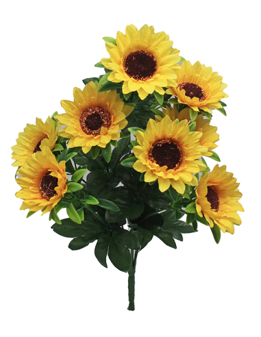 RAMO GIRASOLES X9 AMARILLO 48 CM