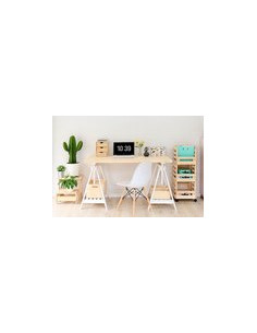 CABALLETE MADERA PINO MACIZO BLANCO 70X70X45 2