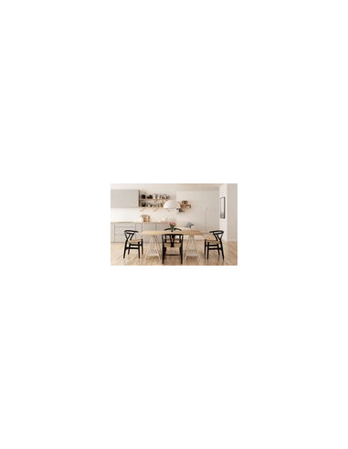 CABALLETE MADERA PINO MACIZO BLANCO 70X70X45