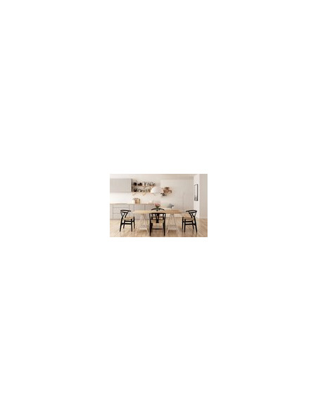 CABALLETE MADERA PINO MACIZO BLANCO 70X70X45