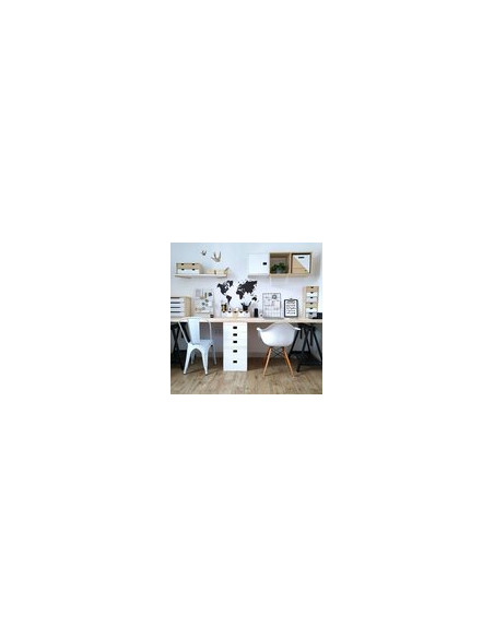 CABALLETE MADERA PINO MACIZO NEGRO 70X70X45