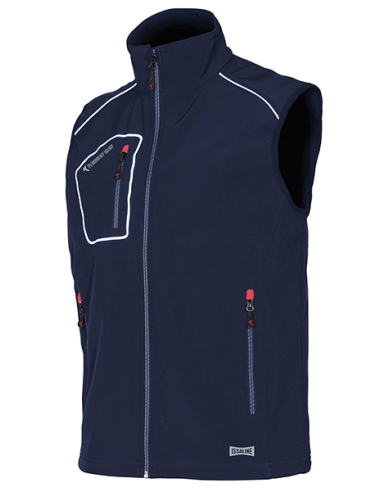 CHALECO SOFTSHELL SNAPPY AZUL 4 BOLS XL