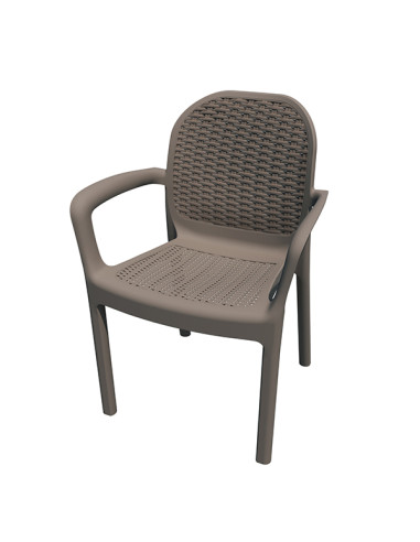 SILLON RESINA RATAN MIRANDA TAUPE