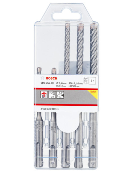 BROCA SDS PLUS-5X JGO 5PZ 5-10 MM
