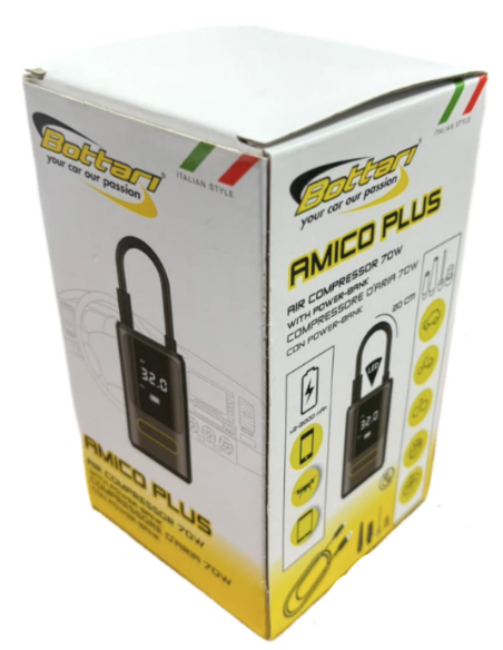 COMPRESOR DE AIRE BATERIA CON PWERBANK 70 W