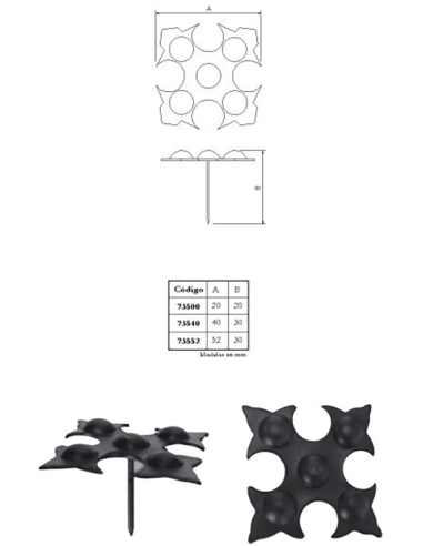 CLAVO ITALIANO (10 UNIDADES) 20X20 MM