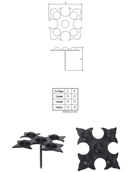 CLAVO ITALIANO (10 UNIDADES) 20X20 MM