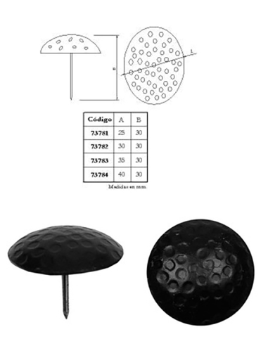 CLAVO REDONDO MARTILLEADO 30 X 30 MM
