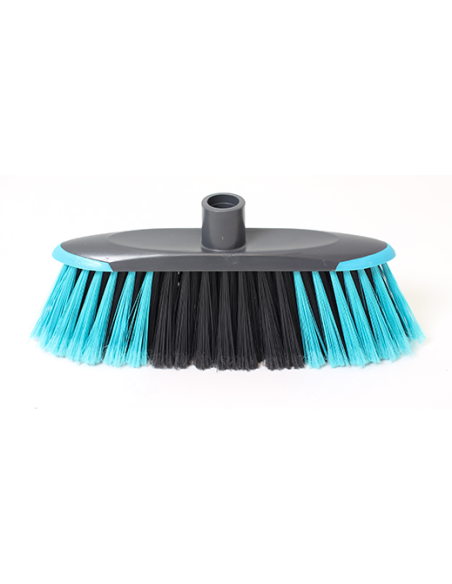 ESCOBA ANTICHOQUE GRIS/AZUL