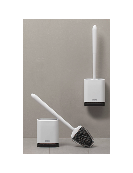 ESCOBILLERO WC TPE / BLANCO