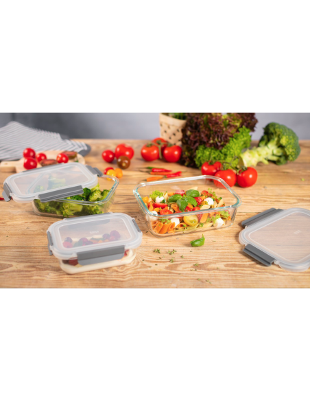HERMETICOS PORTA ALIMENTOS VIDRIO SET-3