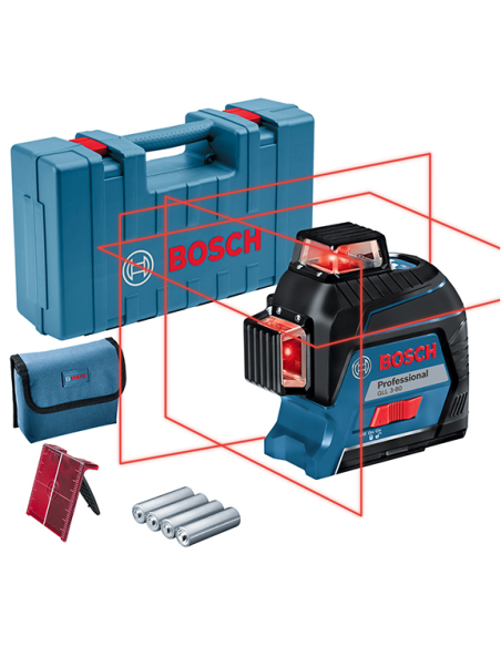 Bosch GLL 3-80 nivel láser 360° 30 m profesional