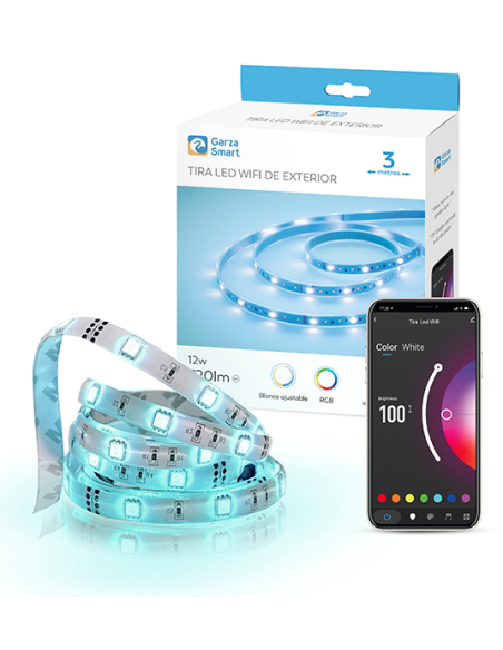 TIRA LED WIFI CCT+RGB EXTERIOR IP67 720LM 12W 3M