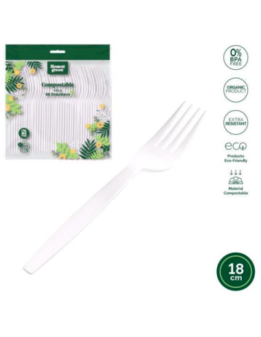 TENEDOR DESECHABLE CPLA B/50 18 CM