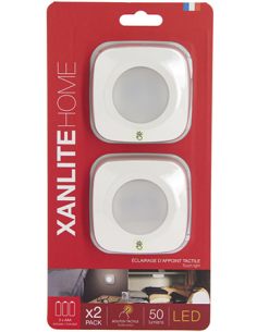 JUEGO 2 LUCES DE ACENTO TACTILES 50 LUMENES