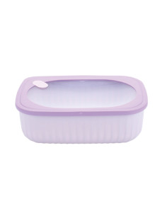 HERMETICO PP RECTANGULAR MORADO 2850 ML
