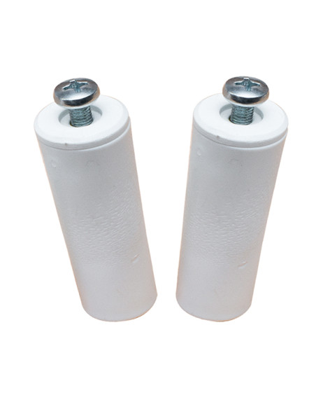 TOPE PERSIANA C/TORNI. BL2 BLANCO 40MM