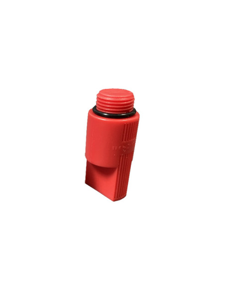TAPON ALICATADO CON JUNTA TORICA ROJO 1/2