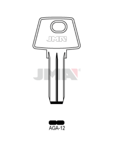 LLAVE EN BRUTO LATON SEGURIDAD AGA-12