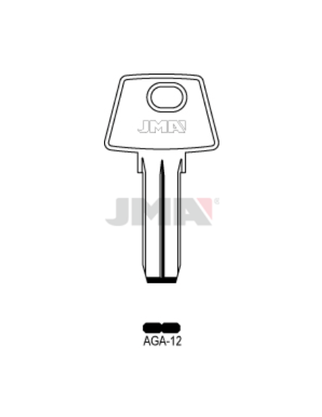 LLAVE EN BRUTO LATON SEGURIDAD AGA-12