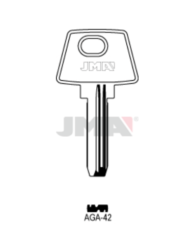 LLAVE EN BRUTO LATON SEGURIDAD AGA-42
