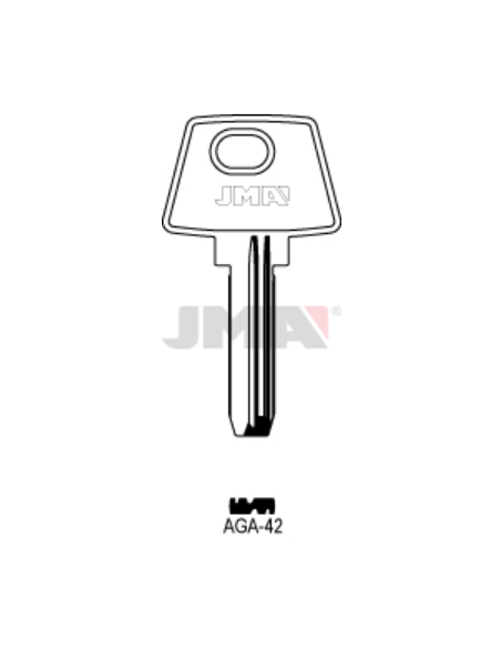 LLAVE EN BRUTO LATON SEGURIDAD AGA-42