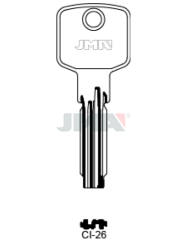 LLAVE EN BRUTO LATON SEGURIDAD CI-26