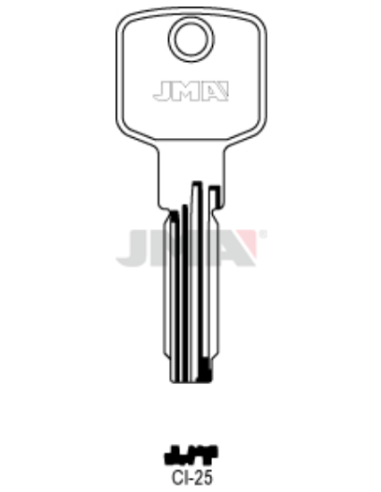 LLAVE EN BRUTO LATON SEGURIDAD CI-25