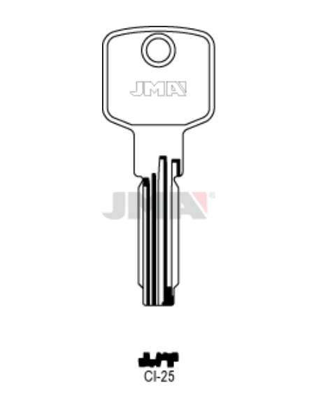 LLAVE EN BRUTO LATON SEGURIDAD CI-25