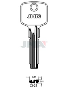LLAVE EN BRUTO LATON SEGURIDAD CI-21