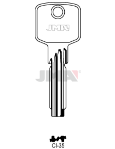 LLAVE EN BRUTO LATON SEGURIDAD CI-35