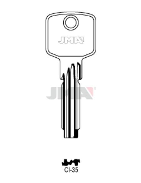 LLAVE EN BRUTO LATON SEGURIDAD CI-35