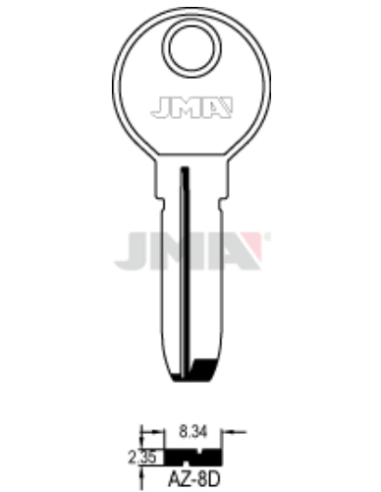 LLAVE EN BRUTO ALPACA SEGURIDAD AZ-8D