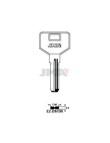 LLAVE EN BRUTO SEGURIDAD JMA EZ-DS15R