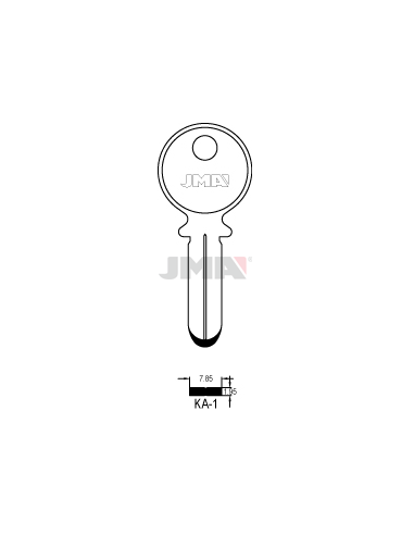 LLAVE EN BRUTO ALPACA SEGURIDAD KA-1
