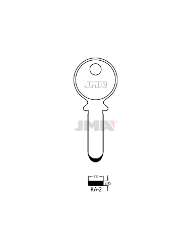 LLAVE EN BRUTO ALPACA SEGURIDAD KA-2