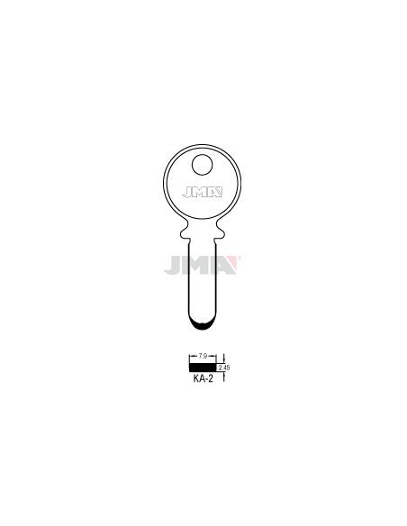 LLAVE EN BRUTO ALPACA SEGURIDAD KA-2