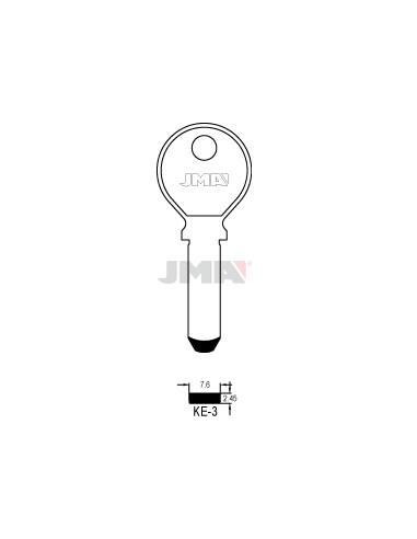 LLAVE EN BRUTO ALPACA SEGURIDAD KE-3