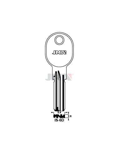 LLAVE EN BRUTO SEGURIDAD JMA IS-6D