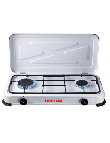 COCINA GAS 2 FUEGOS C/TAPA