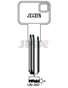 LLAVE EN BRUTO LATON SEGURIDAD LIN-26D