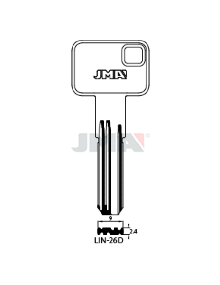 LLAVE EN BRUTO LATON SEGURIDAD LIN-26D