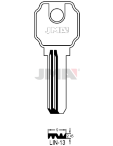 LLAVE EN BRUTO ALPACA SEGURIDAD LIN-13