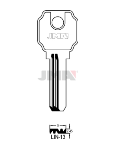 LLAVE EN BRUTO ALPACA SEGURIDAD LIN-13
